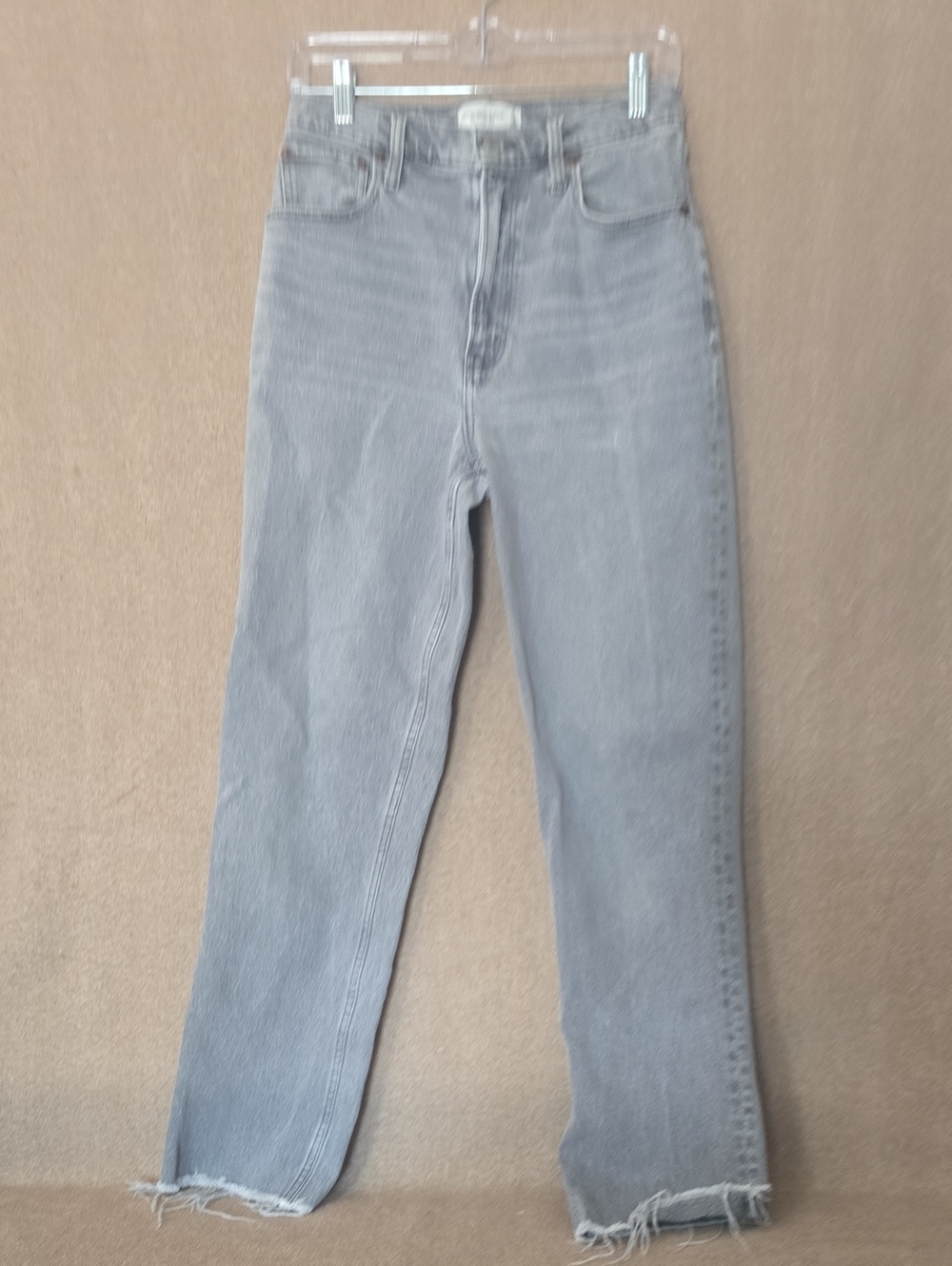 Abercrombie and Fitch Curve Love 90s Straight Ultra High Rise Gray Jeans 27 4L